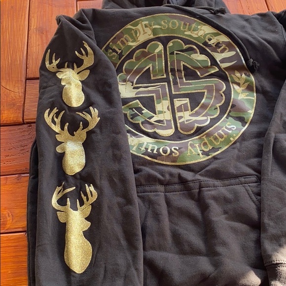 Simply Southern ACDMY Black Deer Hoodie - Picture 3 of 6